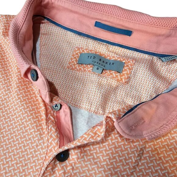 Ted Baker Coral/Pink Polo Shirt - Picture 3 of 8